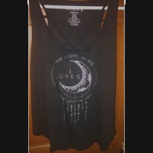 Boho flowy tank top with crisscross details